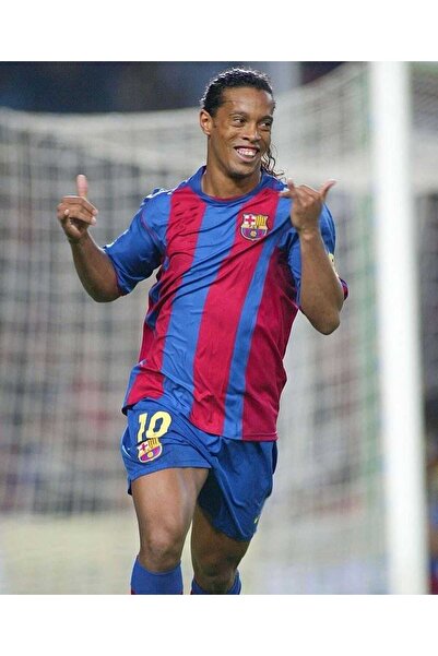 FEEL STYLE B.a.r.c.e.l.o.n.a 2008-2009 Sezonu Ronaldinho Nostalji Forması