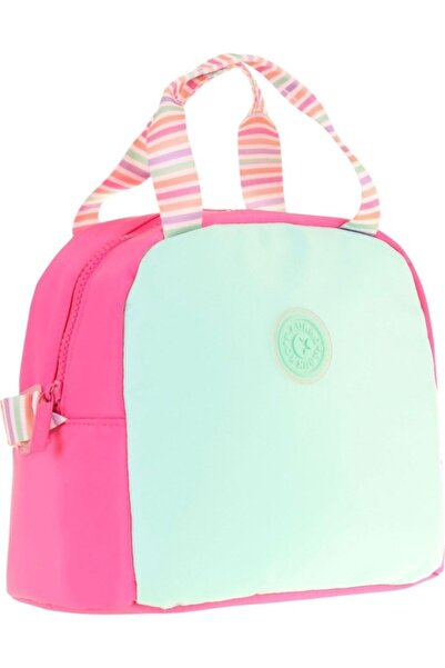 KAUKKO صندوق غداء وردي فيروزي ثنائي اللون للفتيات (عازل للحرارة) (K9065)