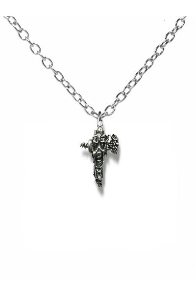 Herşey Nota On Maiden Figured Unisex Metal Necklace – Heavy Metal Legend Jewelry with 60 cm Chain