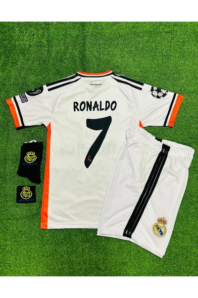 MONTENERO R.Madridd 2014 Lisbon Champions League Final Cristiano Ronaldo Jersey Set of 4 (with Coat of Arms)