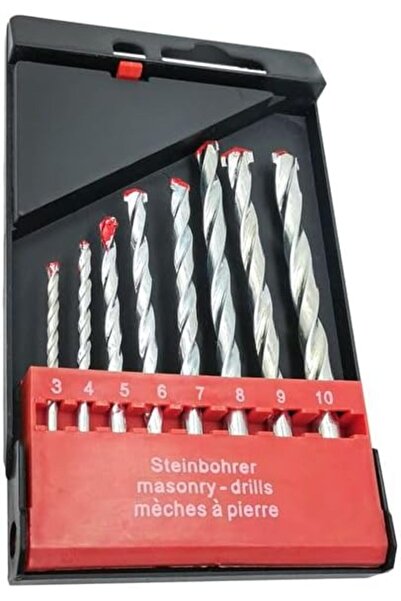Generic 8Pcs Steinbohrer Masonry Drill Bit Set, Used for Concrete, Brick, Tile, 1/8" to 3/8" (3 4 5 6 7 8 9