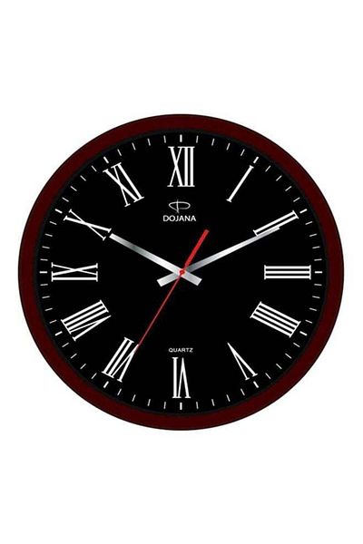 dojana Round Analog Wall Clock Brown/Black 381x415x45mm