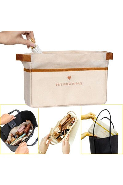 ipekbazaar 9 Compartments Women's Bag Organizer, Makeup Organizer and Easy Ch...