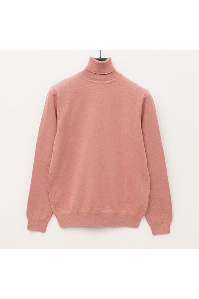 Dio Rise Men's Unsharded Long Sleeve Slim Sweater - 180539 - Dark Salmon