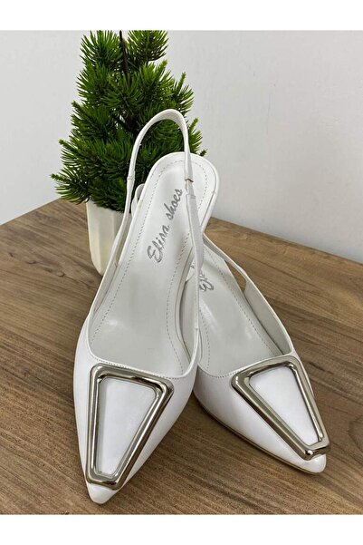ELİSA 0000057 METAL TOKA DETAY KADİN STİLETTO TOPUKLU AYAKKABİ