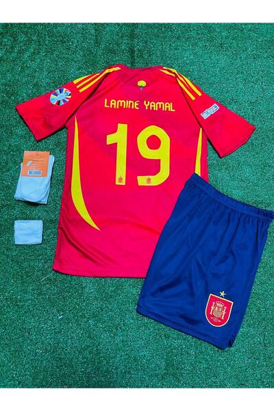 BYSPORTAKUS İspanya Euro 2024 Finali Efsane Lamine Yamal Çocuk Forması 4'lü
