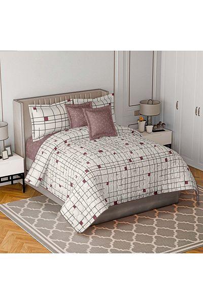 Moon 6-piece compressed hotel double bed sheet for a refreshing summer, quilt size 250x230 cm