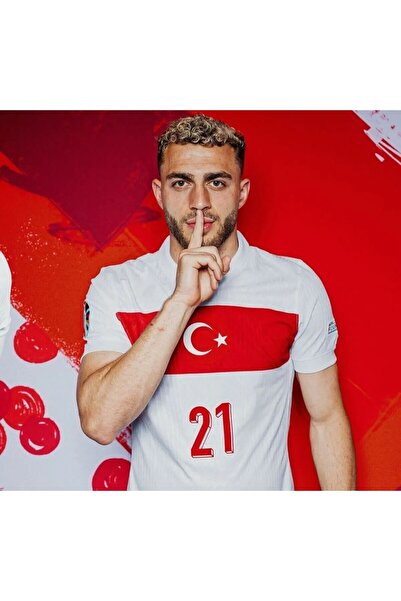 BYSPORTAKUS Türkiye Euro 2024 Barış Alper Yılmaz Forması (WHİTE)