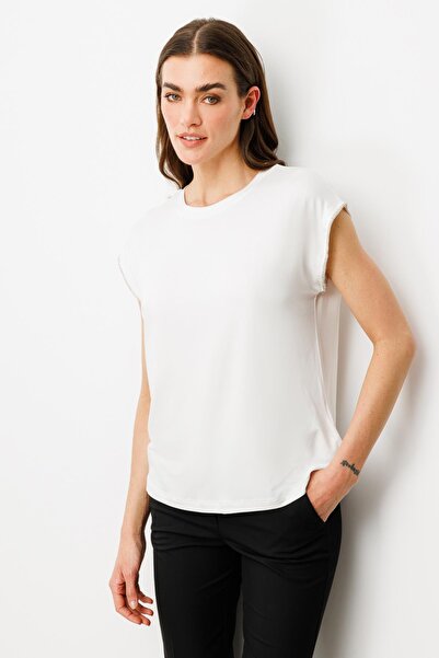 On Fashion BLUZ SIFIR YAKA KOLLARI TAŞLI