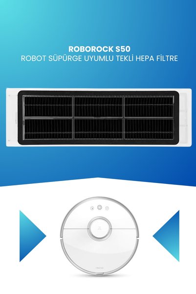 ELECTROLL Roborock S50 Robot Vacuum Cleaner Compatible Single Hepa Filter