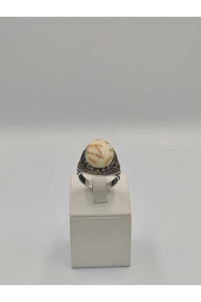 ALTUNTAŞ BİLARDO TOPU YAN KOLLARI MİKRO TAŞLI 925 AYAR GÜMÜŞ ERKEK 25 MM YÜZÜĞÜ