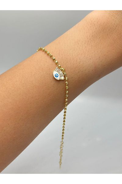 MyladyAccessoriess Topcuk and Eye Detail Steel Bracelet
