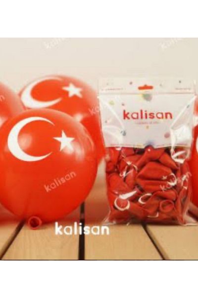 Çemrek Süs Parti بالون علم تركي كاليسان 12 بوصة 25 قطعة