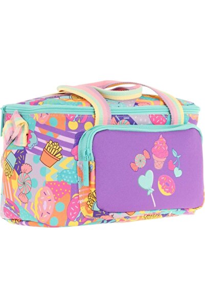 KAUKKO Kids Thermal Insulated Girl's Nap Patterned Purple Lunch Box L7231 (Tw...