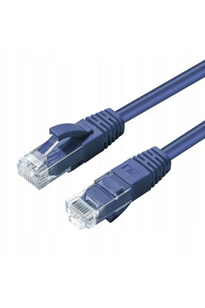 MicroConnect U/UTP CAT6 0,5M Niebieski LSZH