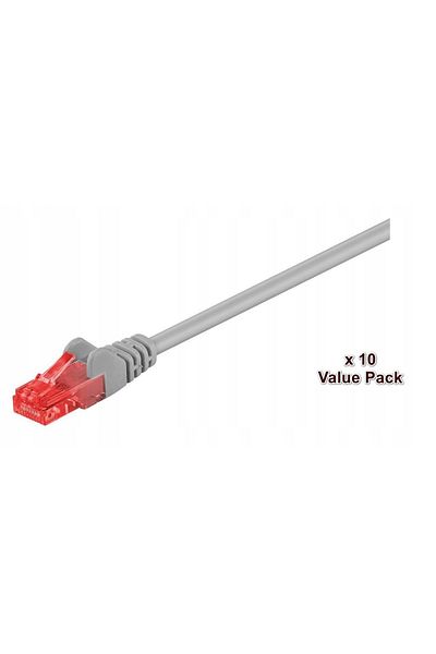 MicroConnect U/UTP CAT6 1M gri 10 buc