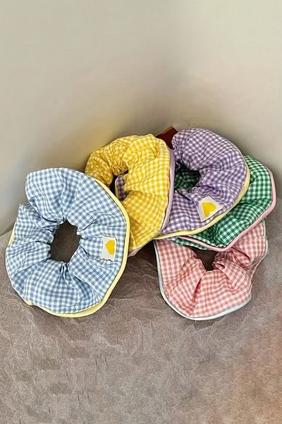 İLKYAZ Plaid Patterned Cotton Children's Rubber Buckle Pink for Kids