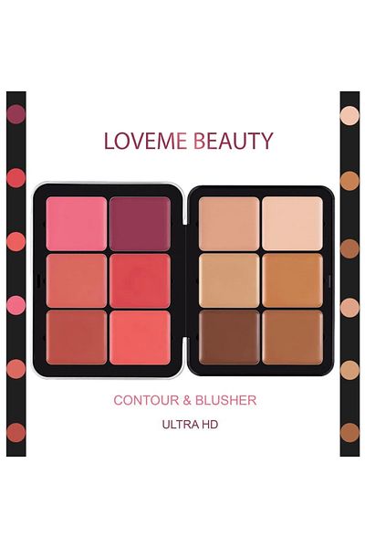 LOVEME BEAUTY Professional blush palette with contour palette