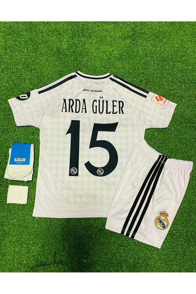 MONTENERO R. Madridd 2024/25 New Season A.R.D.A-Güler Home Kids White Set of 4 Jerseys