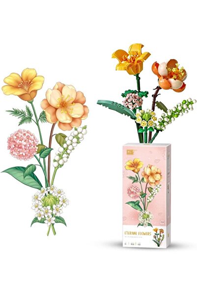 hak-iş oyuncak Loz Lily Daisy Hydrangea 456 Piece Block Lz1658