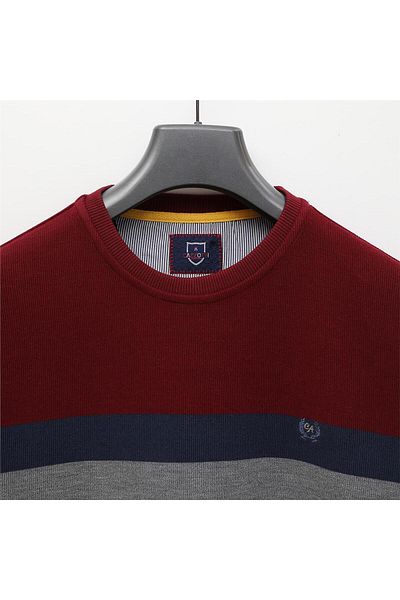Dio Rise Tricou subțire cu mânecă lungă cu gât polo pentru bărbați - (M-2XL) - CZT-108 - Roșu Claret