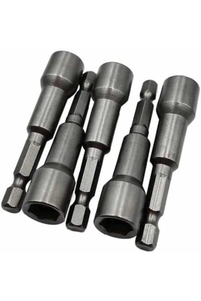 Generic Magnetic Nut Socket For Drill, 3/8mm Drill Nut Socket, Strong Magnetic - Chromium-vanadium (CRV) 5 P