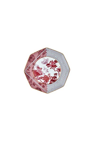 tea delight Regency Damask Pink Single Bread Plate 17cm