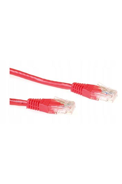 MicroConnect U/UTP CAT6 10M Czerwony PVC