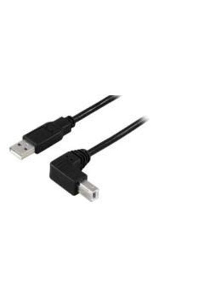 MicroConnect USB-A 2.0 do USB-B 10m Kątowy Kabel Hi-Speed M-M, USBAB2ANGLE10