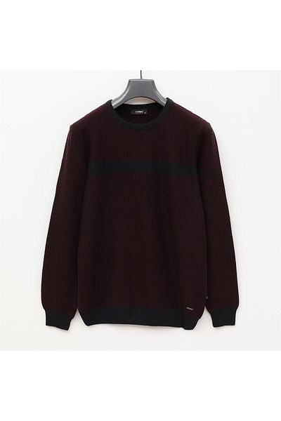 Dio Rise Men's O Neck Short Sleeve Sweater - (M-2Xl) - 180973 - Dark Burgundy