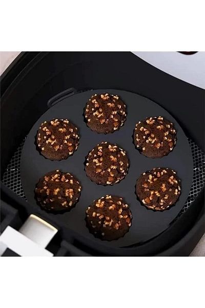 NZM TİCARET قالب خبز الكيك السيليكون من Airfryer مع 7 أقسام، كوب خبز الكيك السيليكون الهواء