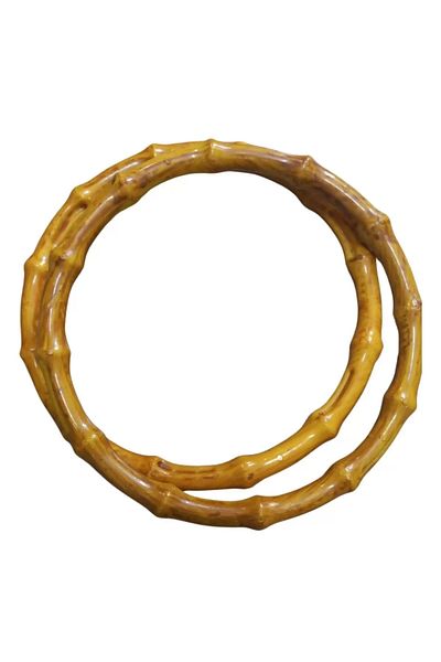P Parla Mustard Round Acrylic Bag