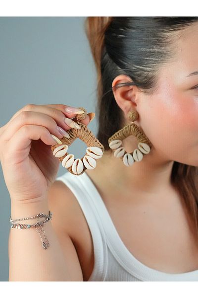 Sumen Butik Summer Seashell Dangle Earrings