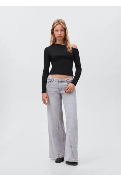 Mango Teen Asimetrik pamuklu şort