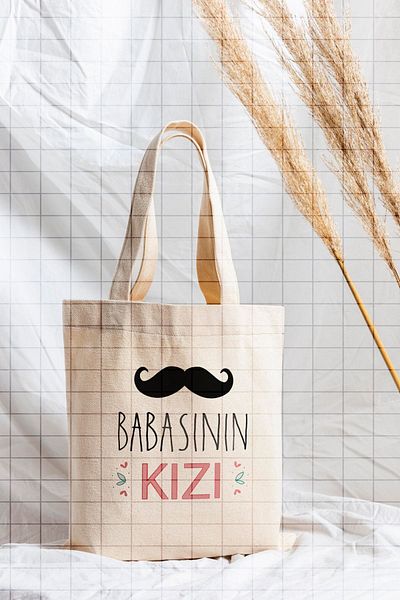 ÇELİKLER HEDİYE Father's Daughter Printed Cloth Bag