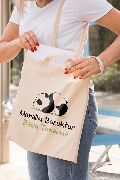 ÇELİKLER HEDİYE Morelim Bozuktur Bana Tokanma Printed Cloth Bag
