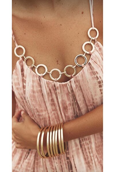 Ecenin Favorileri Αμάνικο φόρεμα με μοτίβο μπατίκ με λεπτομέρεια αλυσίδας