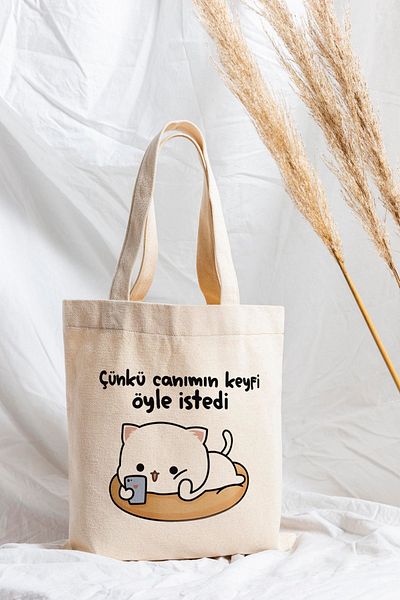 ÇELİKLER HEDİYE Because My Heart Wants It so Printed Cloth Bag