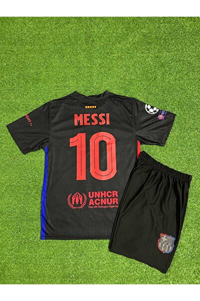FEEL STYLE Barcelona Yeni Sezon Lionel Messi Çocuk Forması (BLACK)
