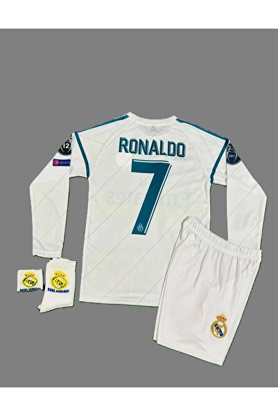 Ronson Cristiano Ronaldo 2018 Kiev R,e,a,l, M,a,d,r,i,d, Uzun Kollu Çocuk Forması 4'Lü Set