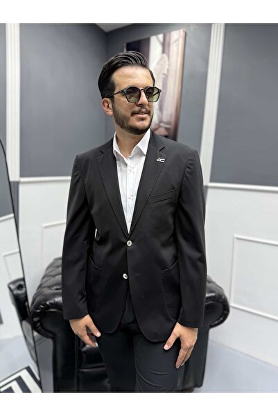 Avni Ceylan سترة مانعة للتجاعيد بتصميم مميز بزر واحد