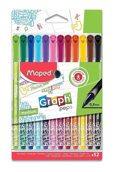 LUXE 749652   Felt Medicine 12 Color Felt Pen