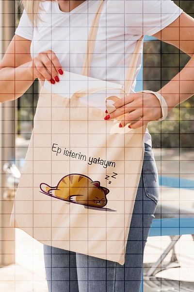 ÇELİKLER HEDİYE Ep I Want Horizontal Printed Cloth Bag