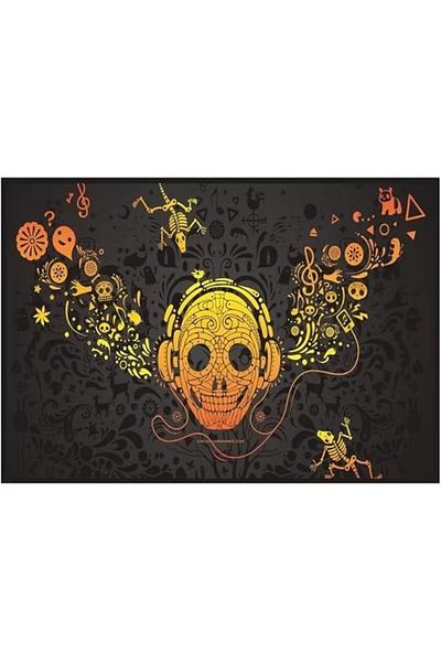 Mu Art Ahşap Skull Media Gaming Mouse Pad