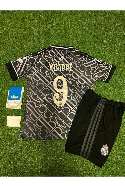 MONTENERO R. Madridd Kylian Mbappe 2024-25 New Kids Jersey Set of 4 (Third Shi̇rt)