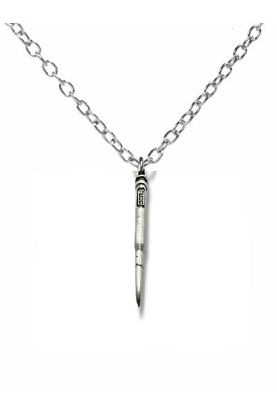 Herşey Nota Unisex Necklace with Bullet Figure – 60 cm Zinc Plated Power and Courage Symbol Metal Jewelry