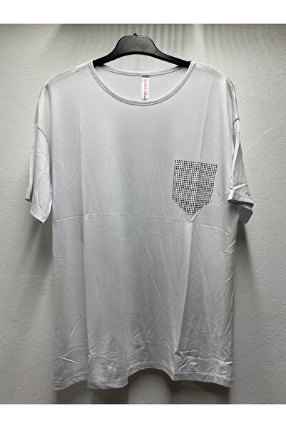 Şen بلوزة نسائية بأكمام قصيرة مطبوعة من القطن الممشط من ANNE YOUNG