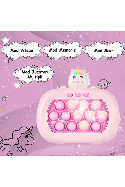 miraza Jucarie Pop It Electronica, Versiune cu 13 Butoane, 999+ de Nivele Diferite, Unicorn