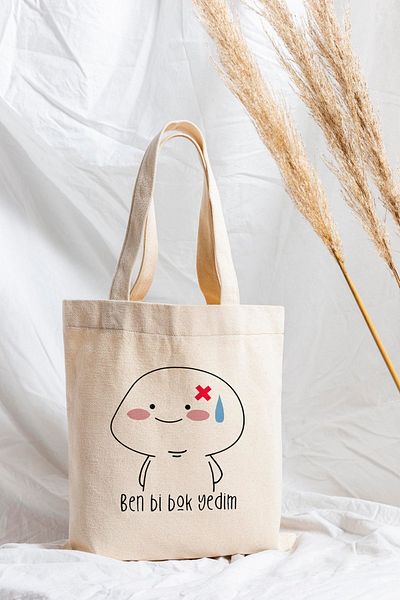 ÇELİKLER HEDİYE I Ate Poop Printed Cloth Bag