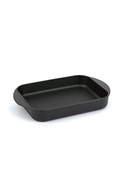 Sürel DÖKÜM 23X31 CM DİKDÖRTGEN DÜZ TEPSİ MAT SİYAH